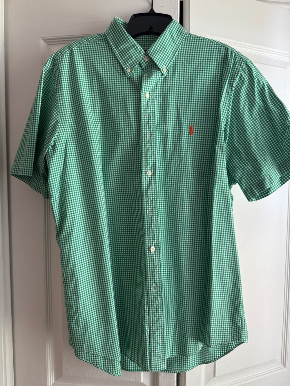 Polo by Ralph Lauren Green Gingham Short-Sleeve Button-Down Shirt